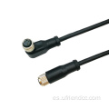 Cable del sensor de conector de 4pin de ángulo recto personalizado M8/12